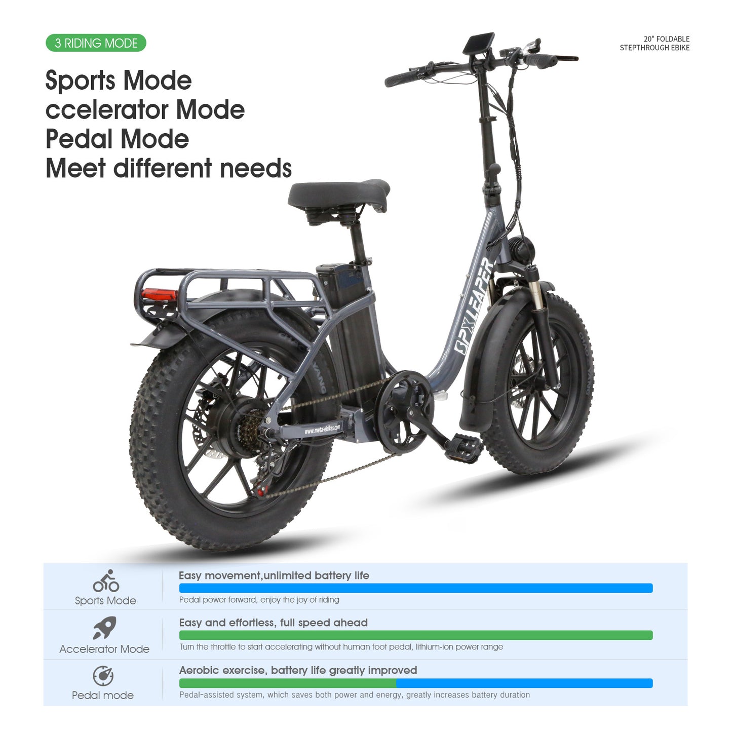 SPXLEAPER A1 750W Aluminum Alloy Folding E-Bike